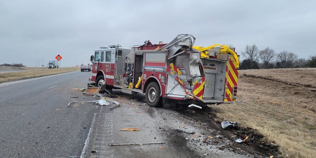  Sunset Fire Department truck hit by semi 