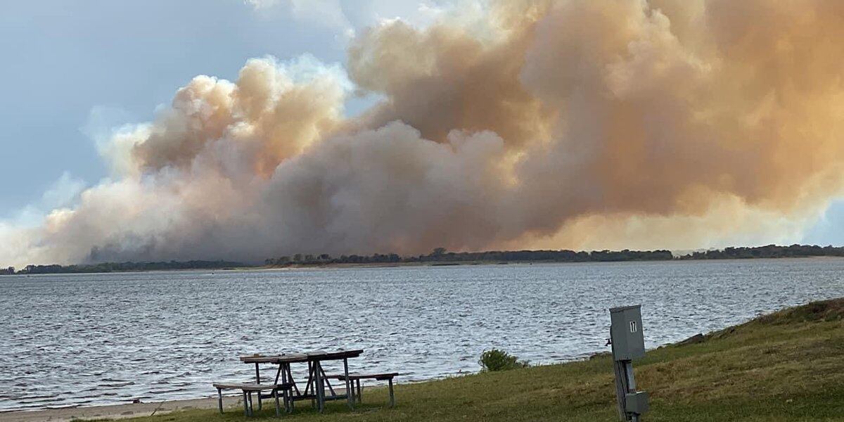  Fire near Lake Somerville now 80% contained, evacuation orders lifted 