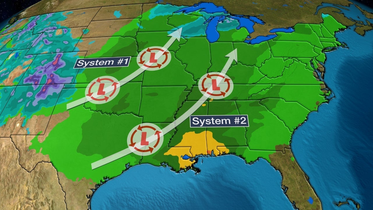   
																Two Systems to Bring Severe Storms, Heavy Rain to Central and Southern U.S. This Week 
															 