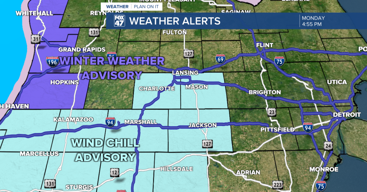  Alerts issued in southern Michigan for potentially dangerous wind chills 