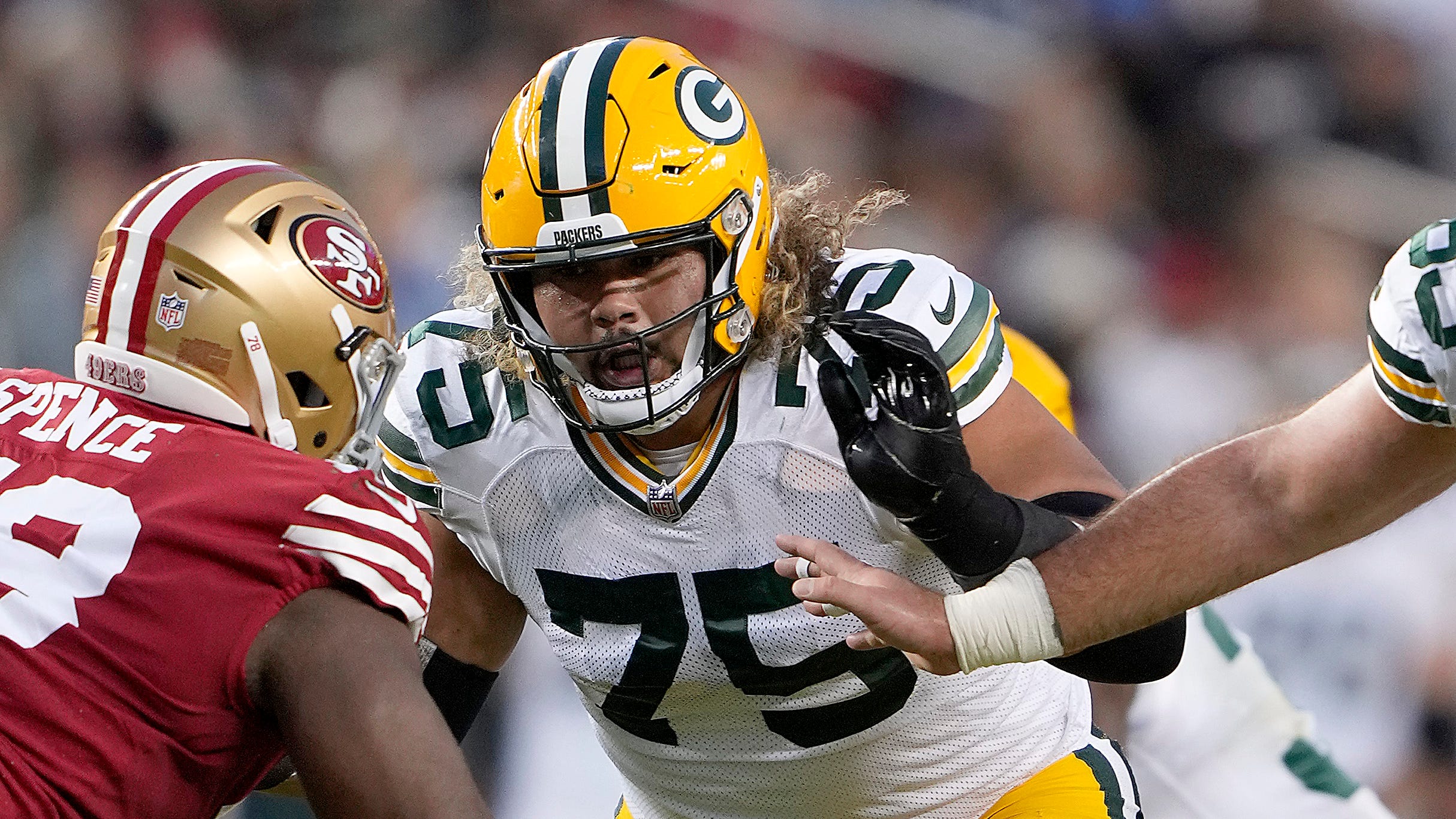  The Packers' next playoff game is against No. 1 San Francisco 49ers on Saturday night 