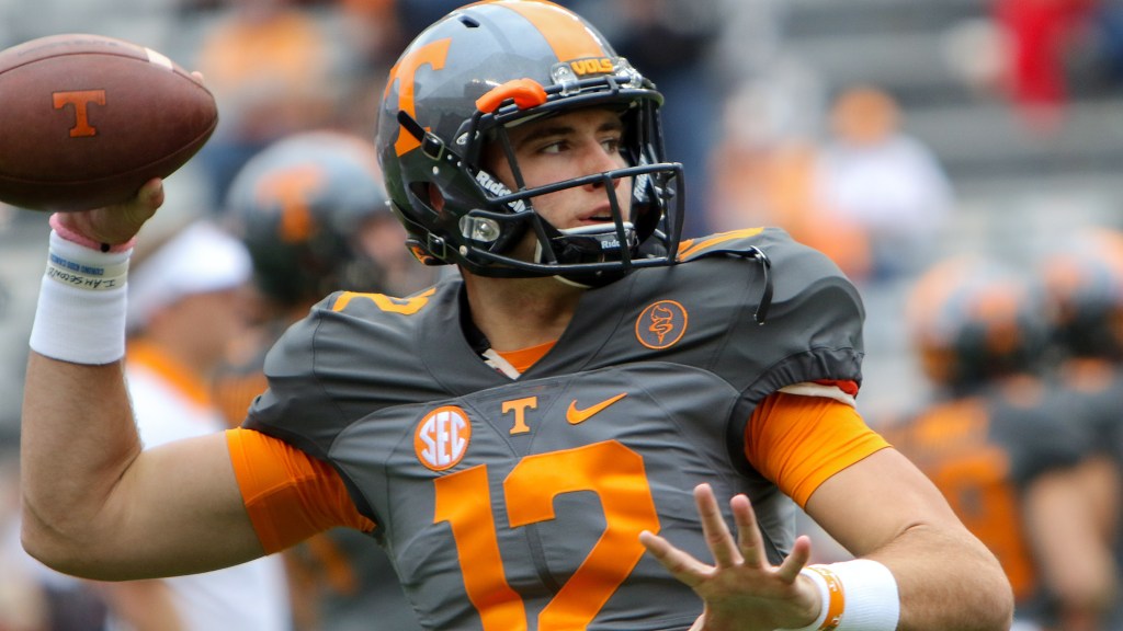  Former Tennessee quarterback Quinten Dormady selected No. 1 by San Antonio 