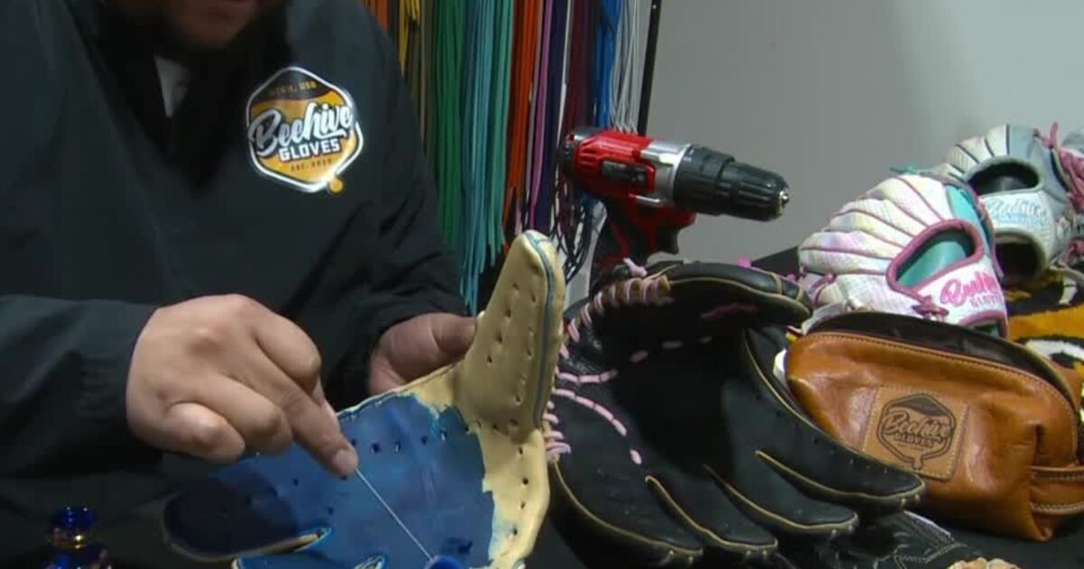  Utah artist crafts one-of-a-kind gloves to give back to sports community 
