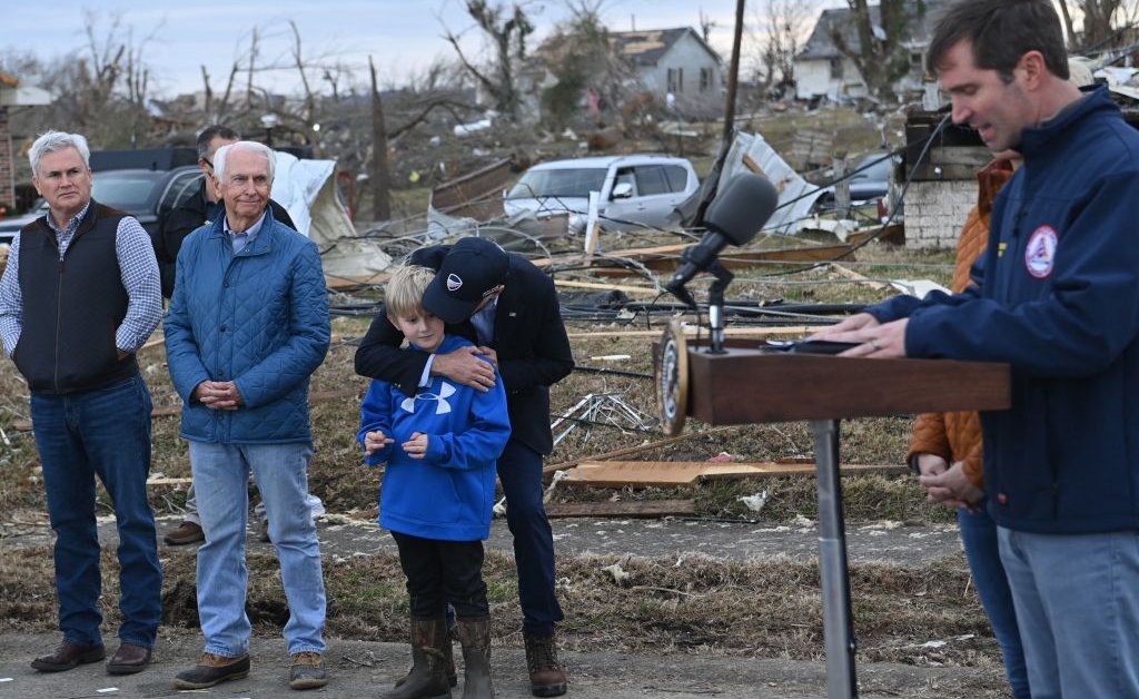  Joe Biden Tries to Bring Comfort to Kentucky After Deadly Tornadoes 