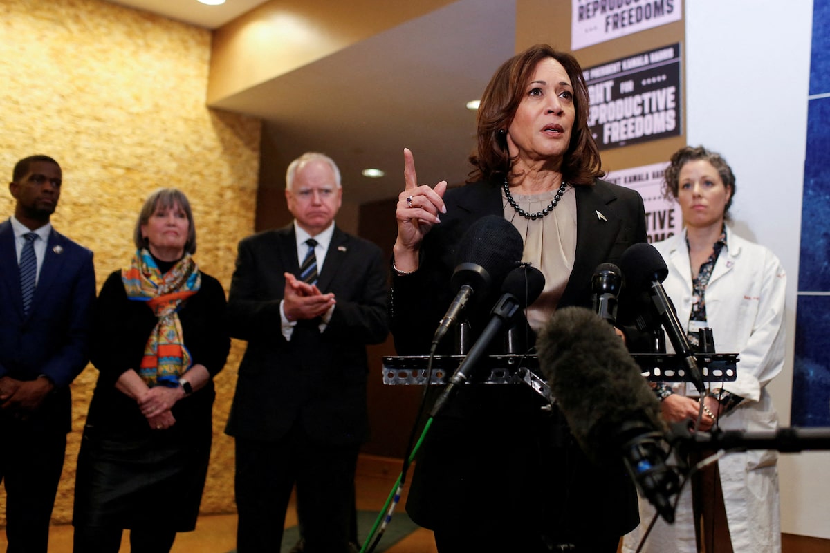  In a first, U.S. Vice-President Kamala Harris tours Minnesota clinic that performs abortions 
