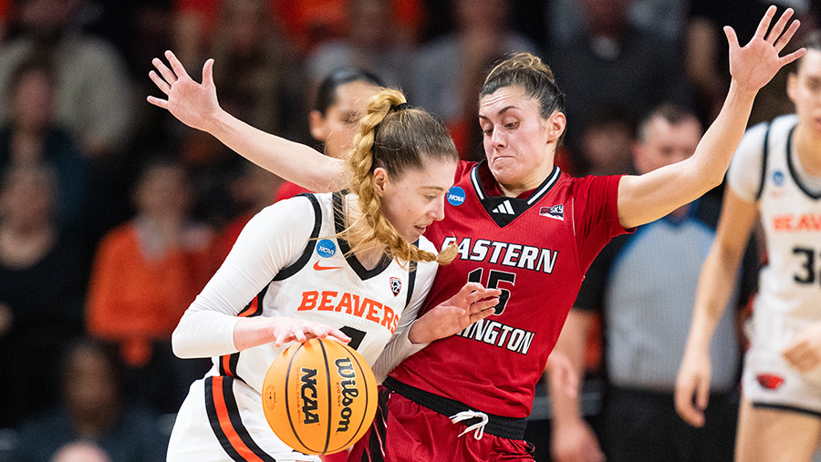  Oregon State trails early but wins 73-51 over Eastern Washington 