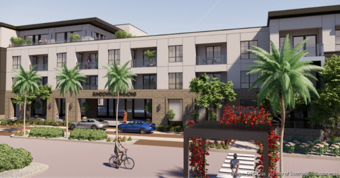  HSR and DPC Cos Plan Future Development for Mixed-Use Multifamily Project Cosanti Commons in Scottsdale Arizona 