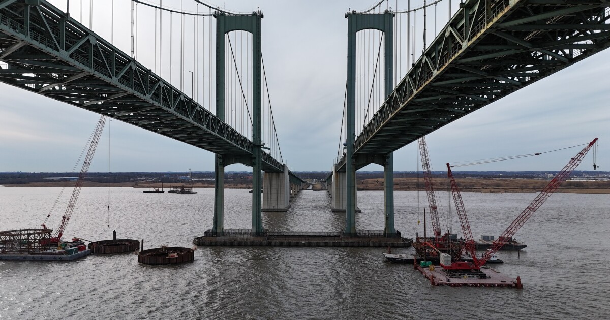  Work on the Delaware Memorial Bridge collision protection system is going smoothly 