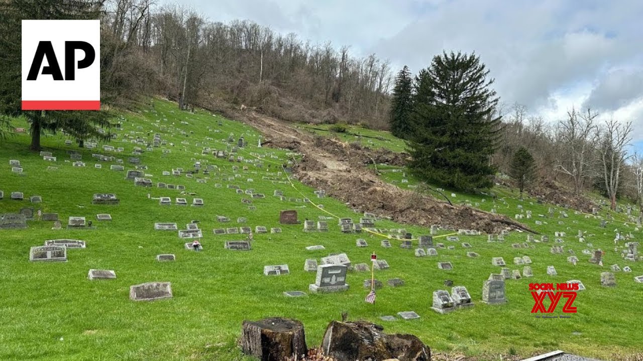  Mudslide washes out about 100 tombstones at West Virginia cemetery (Video) 