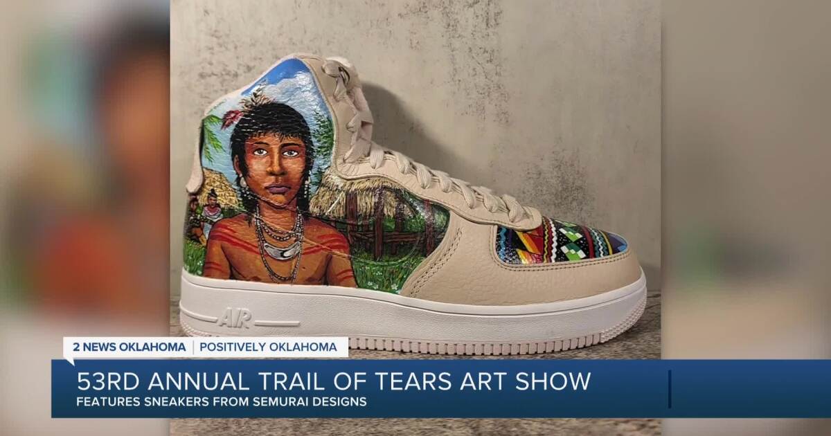  Positively Oklahoma Update: Trail of Tears Art Show Sneaker Art 
