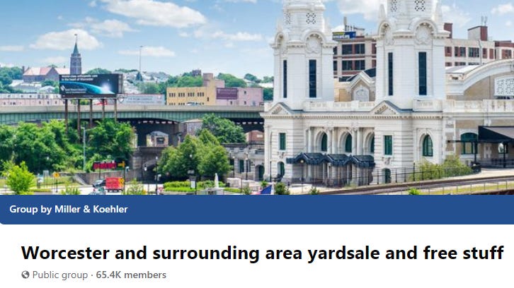   
																Need assistance in Worcester? There's a Facebook group for that. 
															 