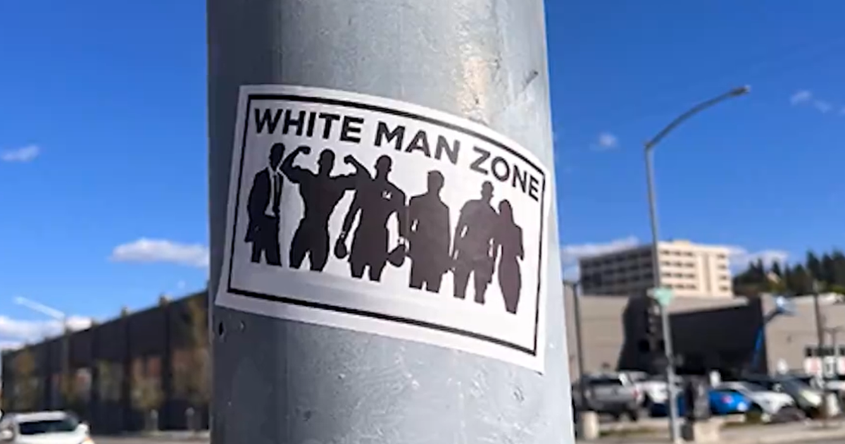  Stickers with racist slogans found in downtown Spokane 