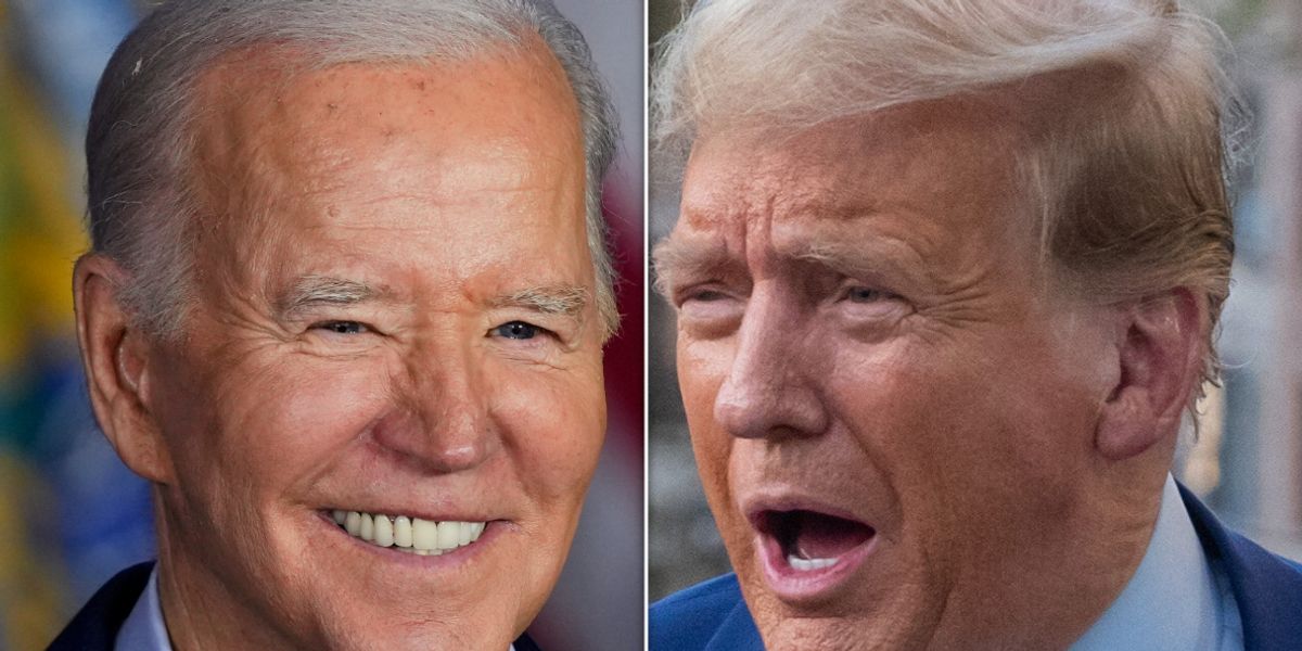  Joe Biden Taunts Trump Over Truth Social Stock Plunge As Crowd Laughs 