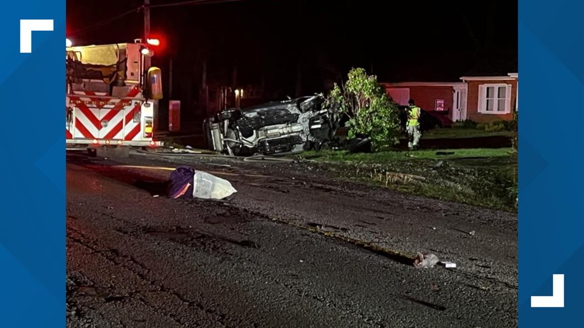  Car flips, catches fire after crashing into another vehicle in west Toledo early Thursday 