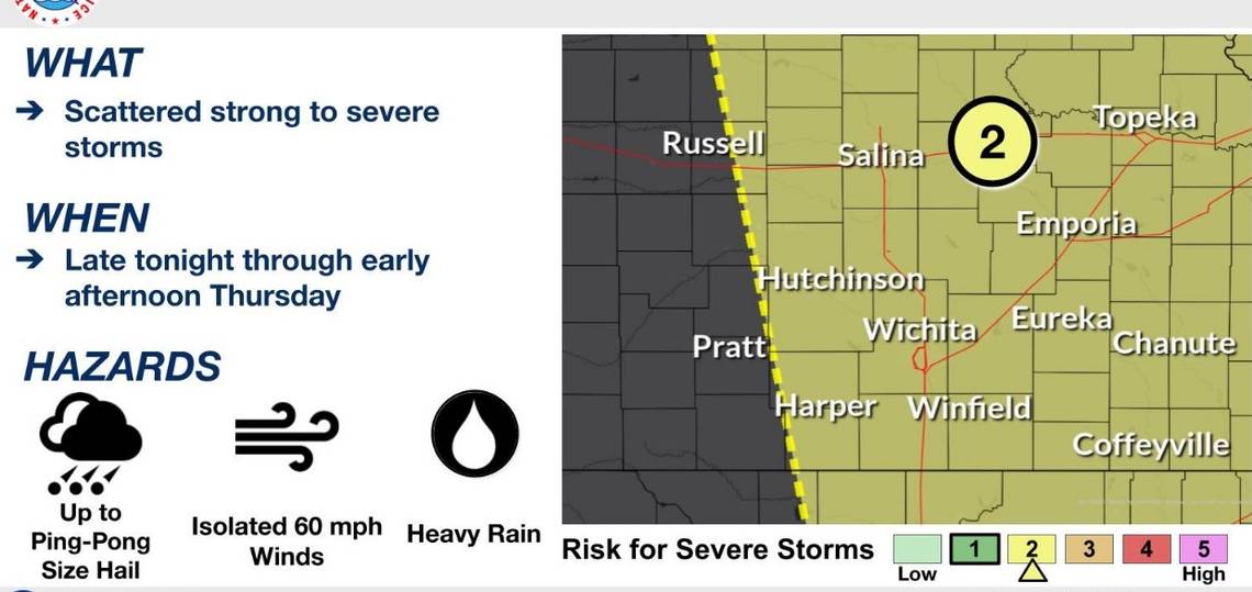  Rain, hail, strong winds, even tornadoes forecast for Wichita. Here’s what to expect when 