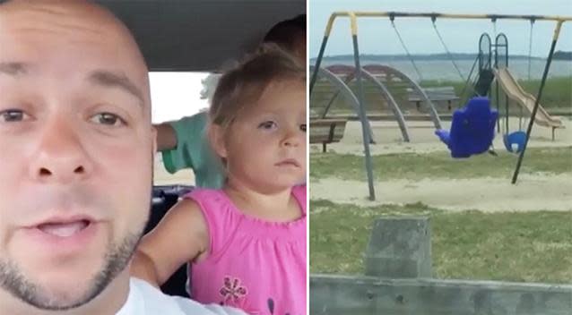   
																Spooked father films 'haunted' playground swing at deserted park 
															 
