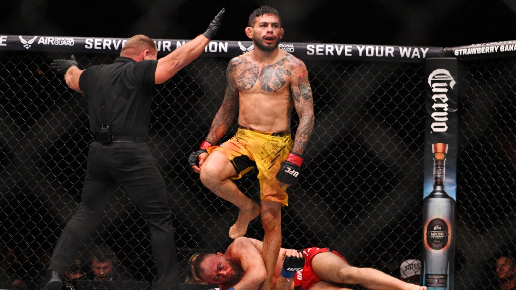  UFC on ESPN 56 Performance of the Night: Best photos from Diego Ferreira's TKO of Mateusz Rebecki 
