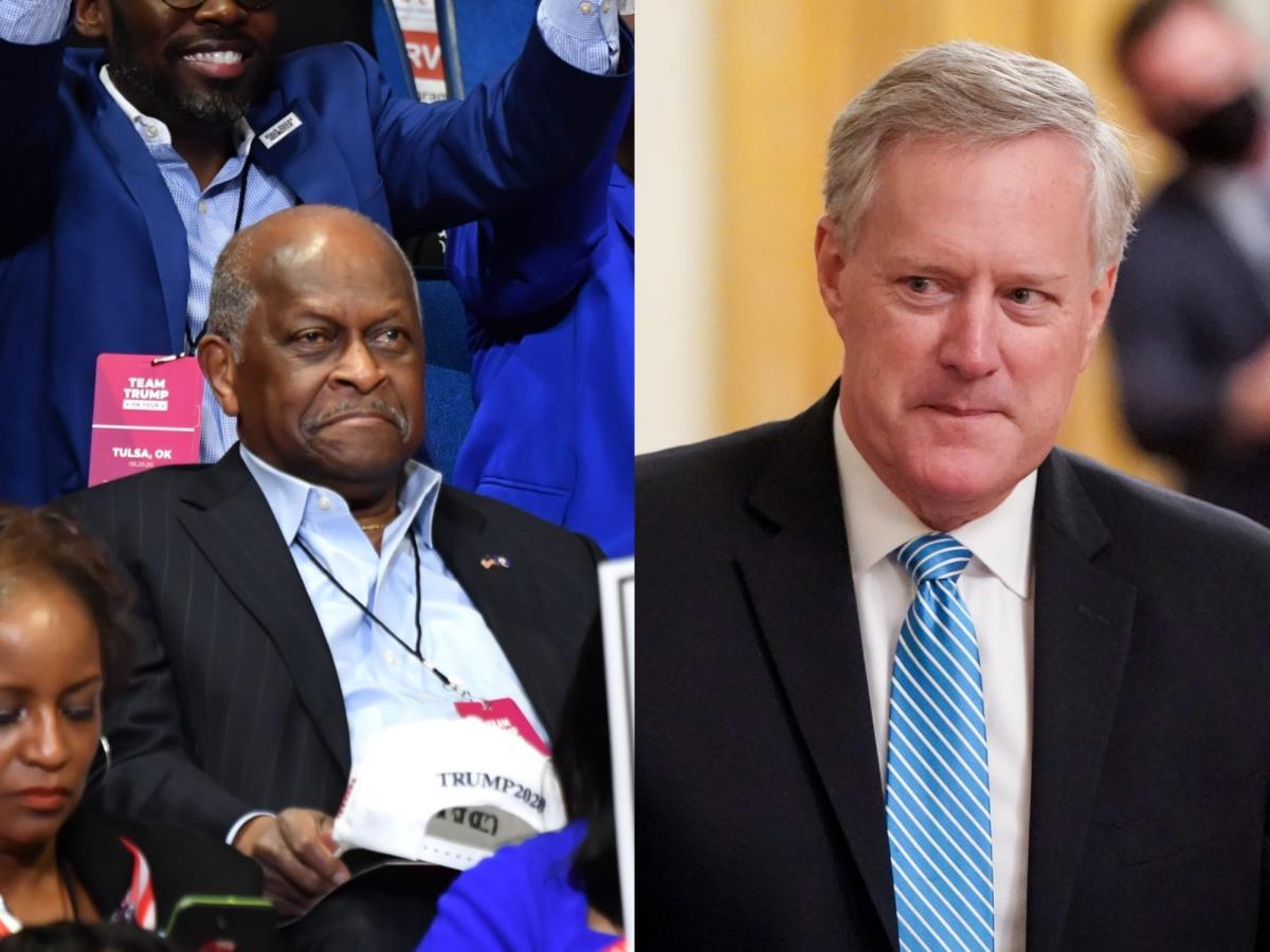  Mark Meadows denies saying 'we killed Herman Cain' after the infamous maskless indoor Trump rally in Tulsa 