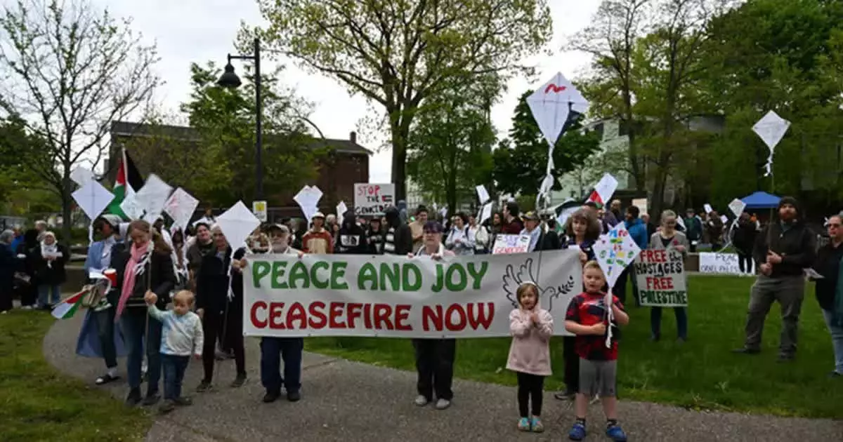   
																Families Rally for Peace on Mother’s Day in Worcester 
															 