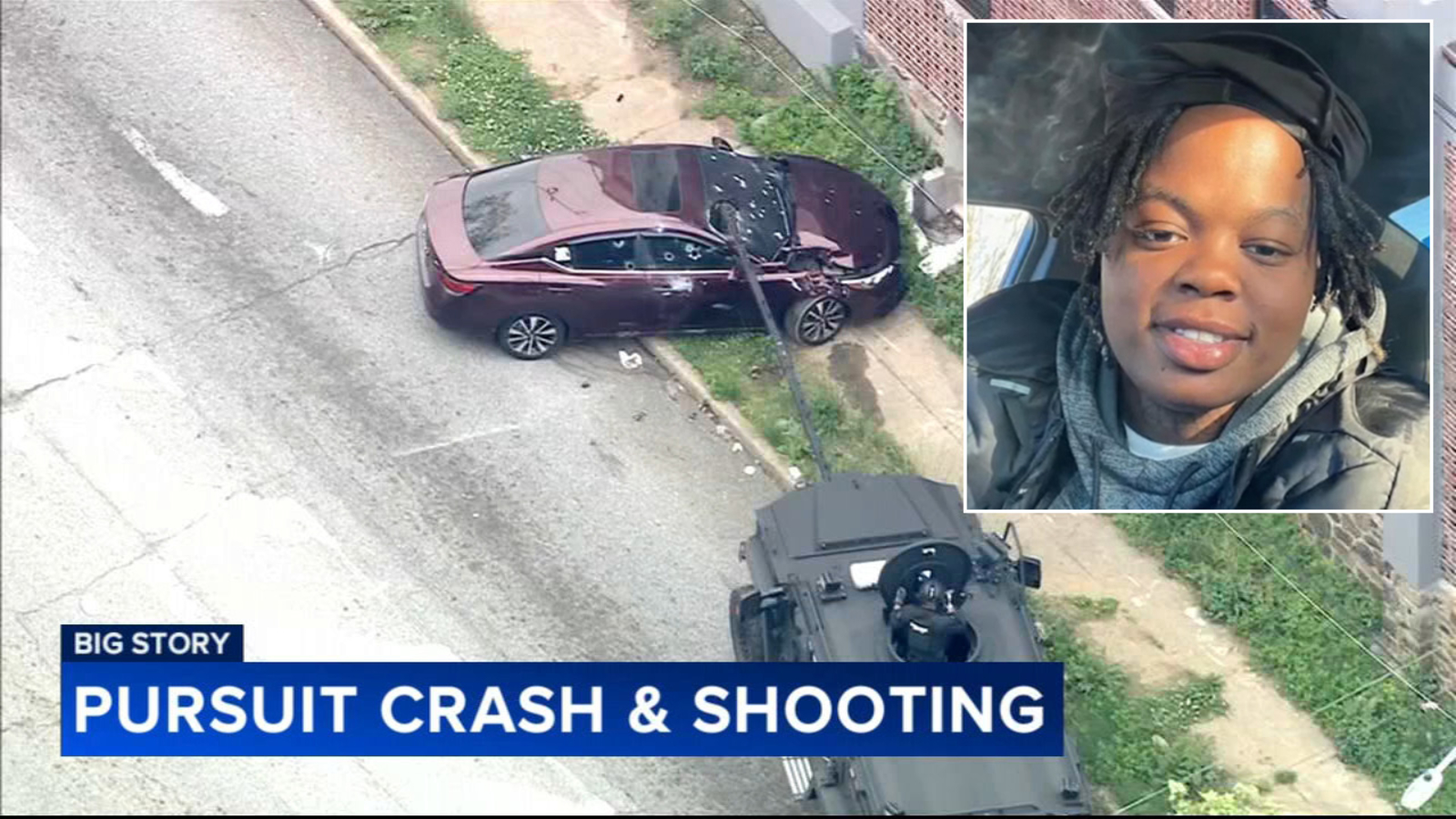  Woman dead after police chase that began in Delaware ends with crash, shooting in Chester, Pa. 