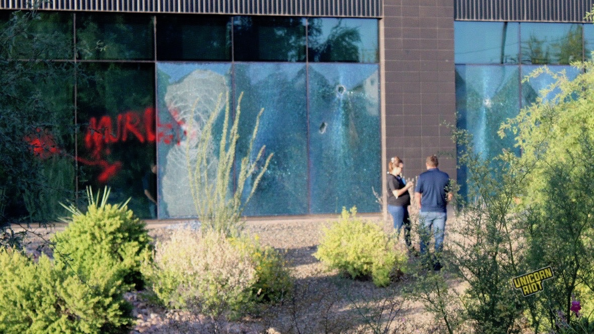  Vandals Attack Caterpillar Building in Tucson on Nakba Day 