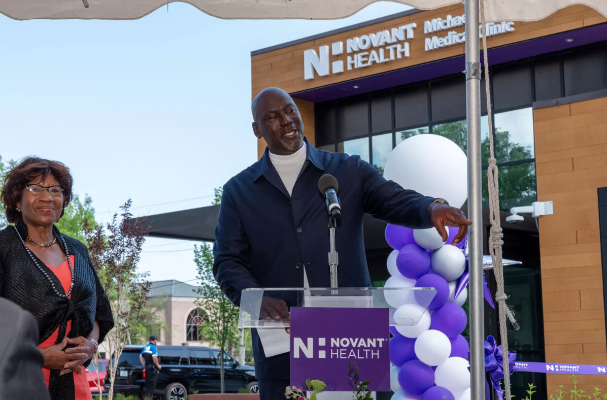  Michael Jordan Celebrates Opening Of Second NC Medical Clinic With Mom By His Side 
