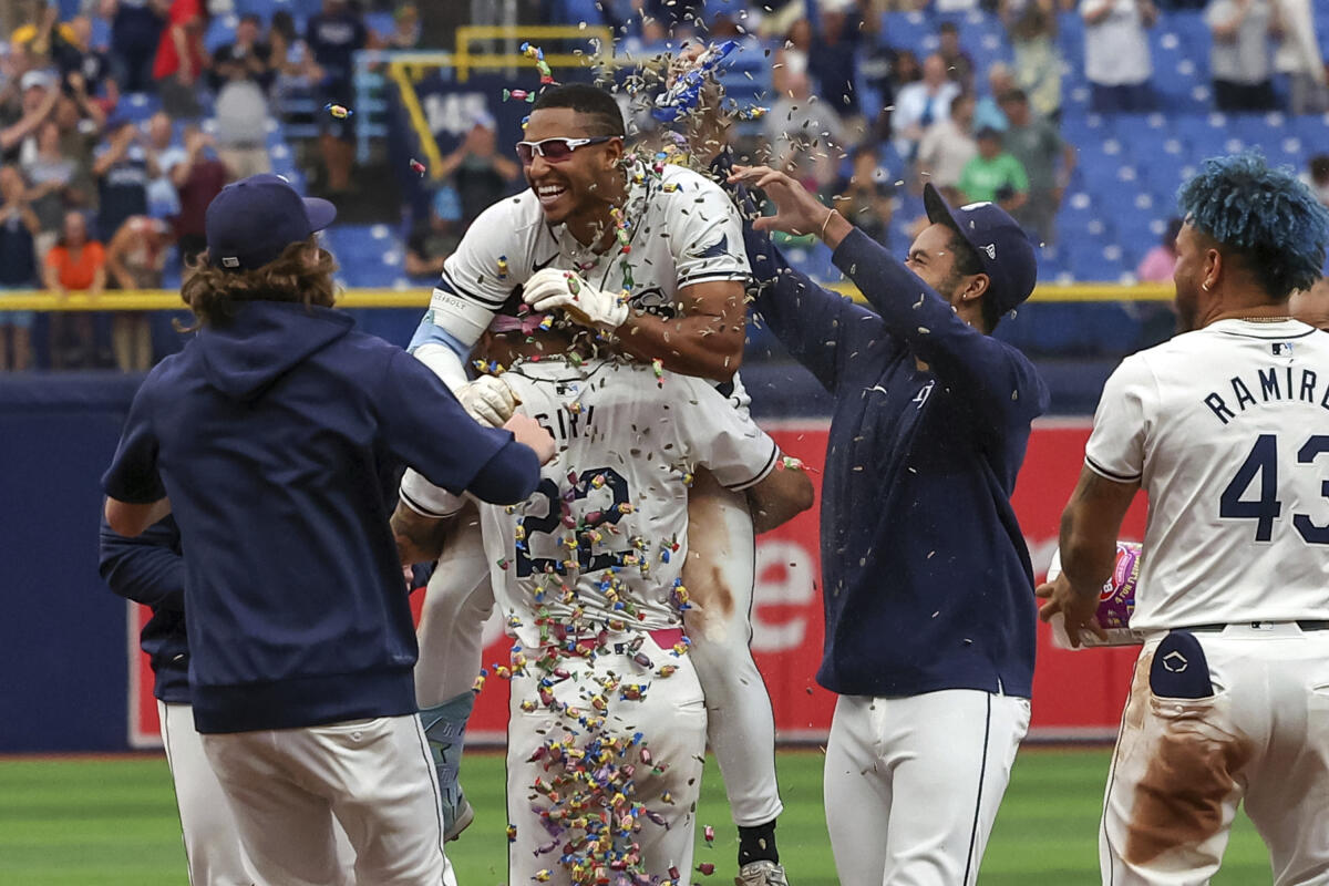 Jose Siri ties it in 9th with homer, Richie Palacios hits walk-off RBI in 12th as Rays beat A’s 6-5 