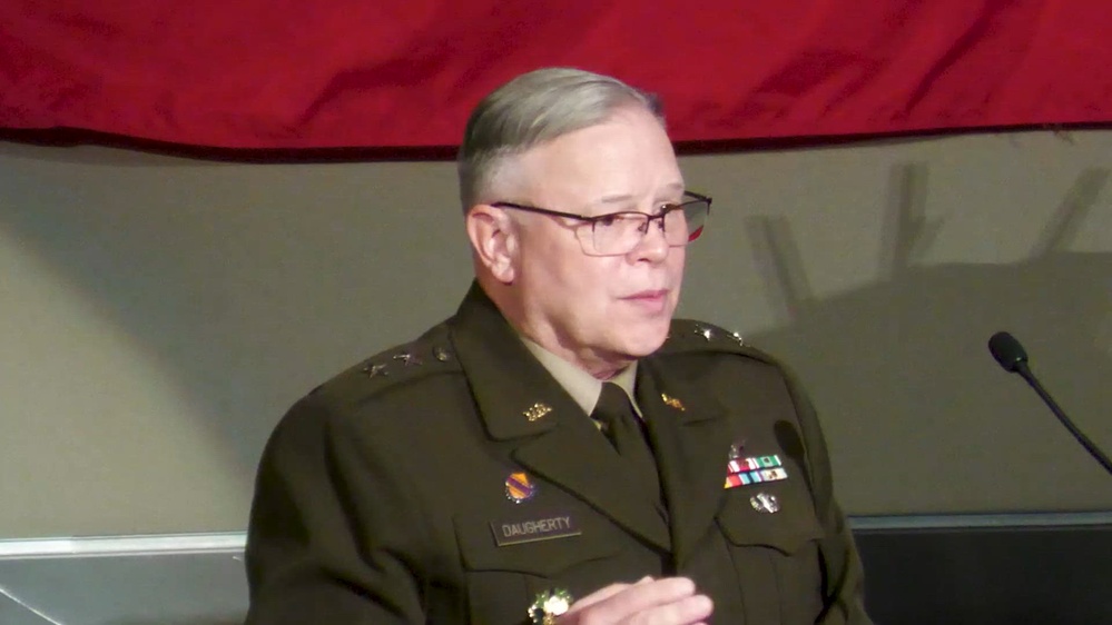  Maj. Gen. Bret Daugherty addresses Washington National Guard Militia Ball audience 