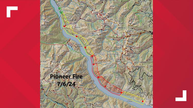  Level 3 (Go Now!) evacuations extended as Pioneer Fire near Lake Chelan burns over 7,000 acres 