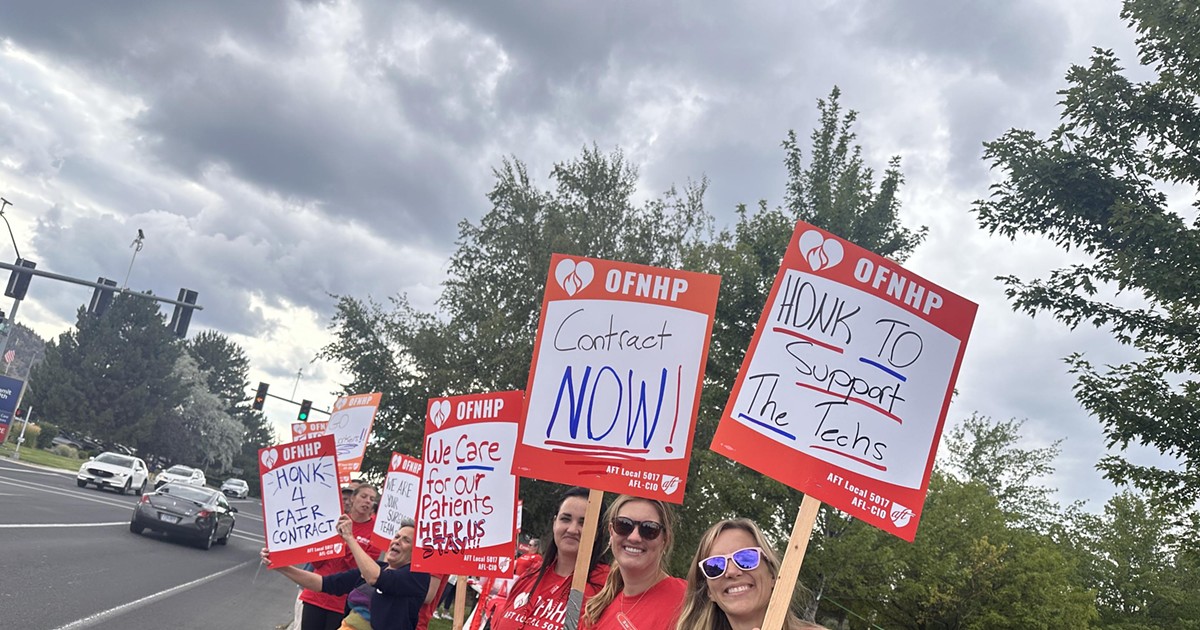  St. Charles Tech Workers on the Picket Line | The Source Weekly - Bend, Oregon 