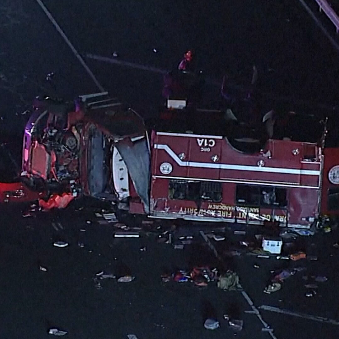  8 California Firefighters Injured When Their Truck Rolls Over on Highway 