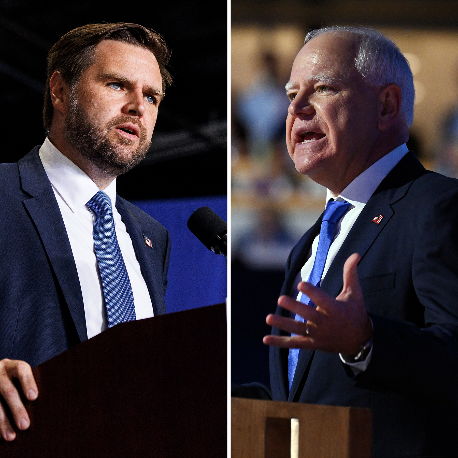  Ahead of Debate, Walz Is Viewed More Favorably Than Vance in Midwest, Polls Find 