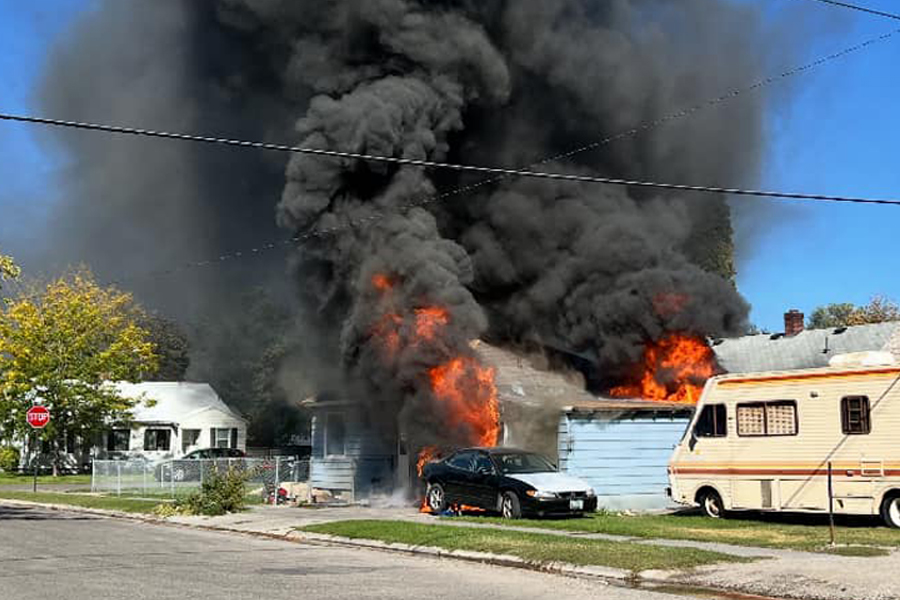  UPDATE: One hospitalized after home bursts into billowing flames on 20th Street 