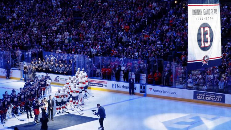  Blue Jackets honor Johnny Gaudreau during home opener 