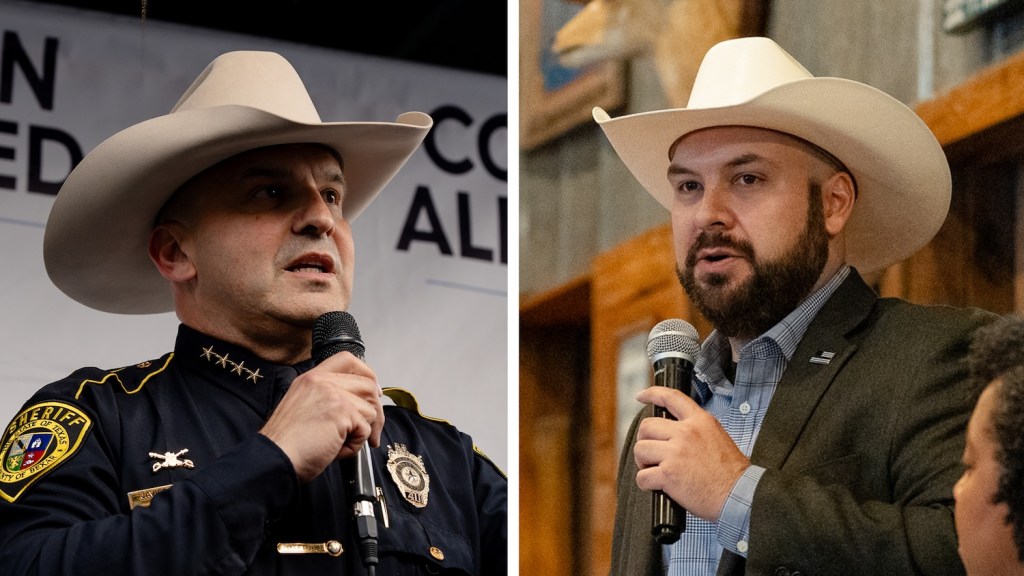   
																With little political opposition in sight, Bexar County Sheriff Javier Salazar lets his progressive flag fly 
															 