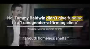  Baldwin ad refutes claims in spots targeting her over transgender issues 