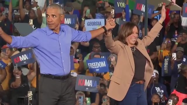  Obama, Springsteen boost Harris as she warns of ‘brutally serious’ consequences if Trump wins 