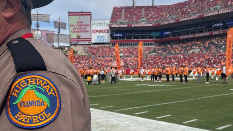   
																FHP trooper gets hurt on final play of Buccaneers game against Atlanta Falcons 
															 