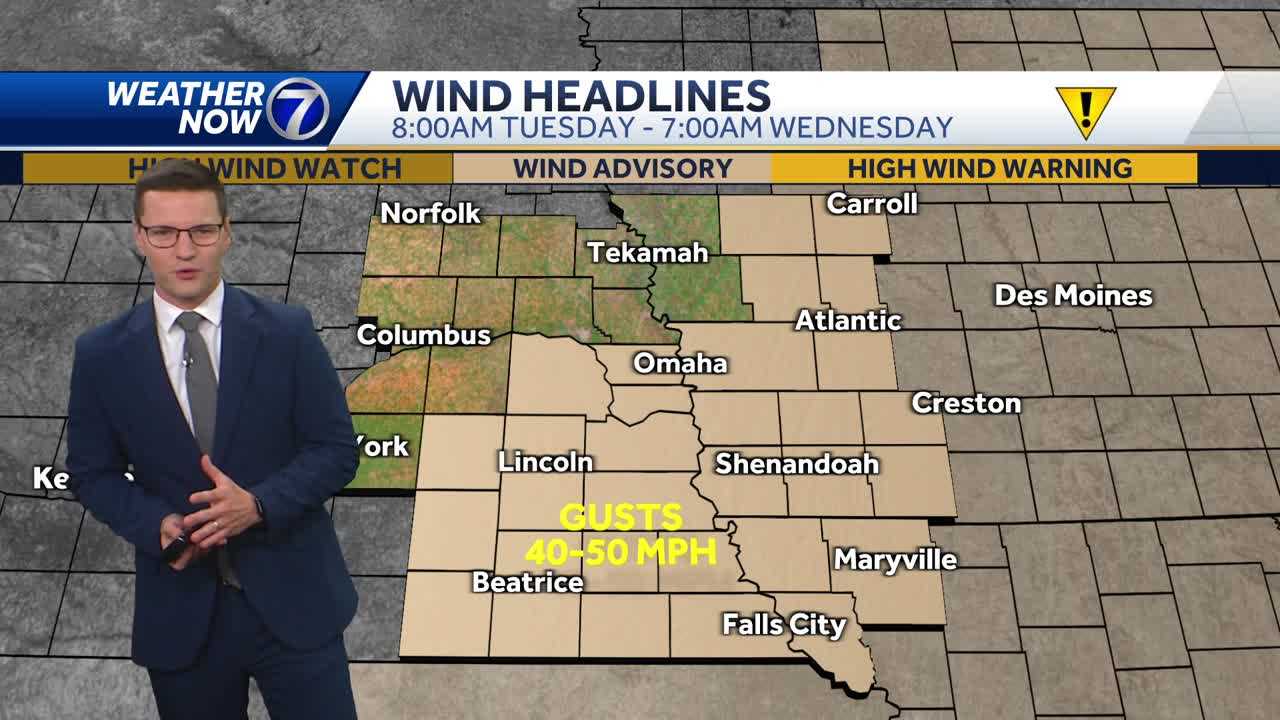  Wind advisory, extreme fire danger Tuesday, storms likely Wednesday 