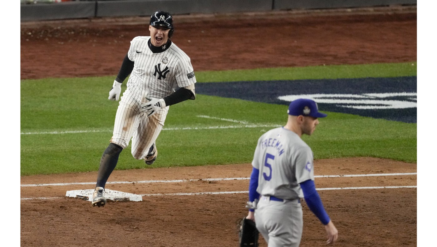  Yankees hit 3 home runs in Game 4 to postpone Dodgers’ World Series party 