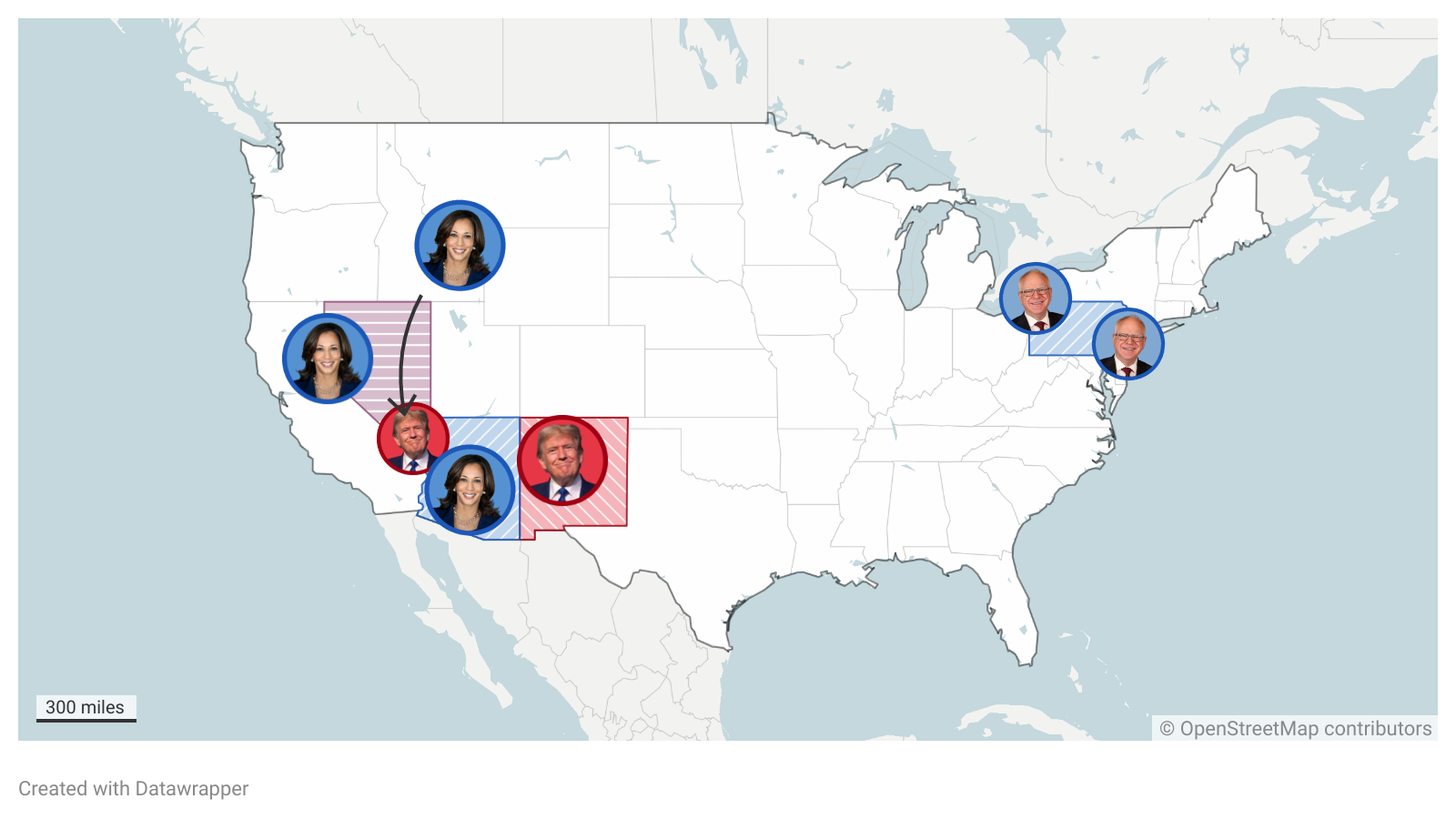  Interactive Map: Where are the presidential candidates on Oct. 31? 