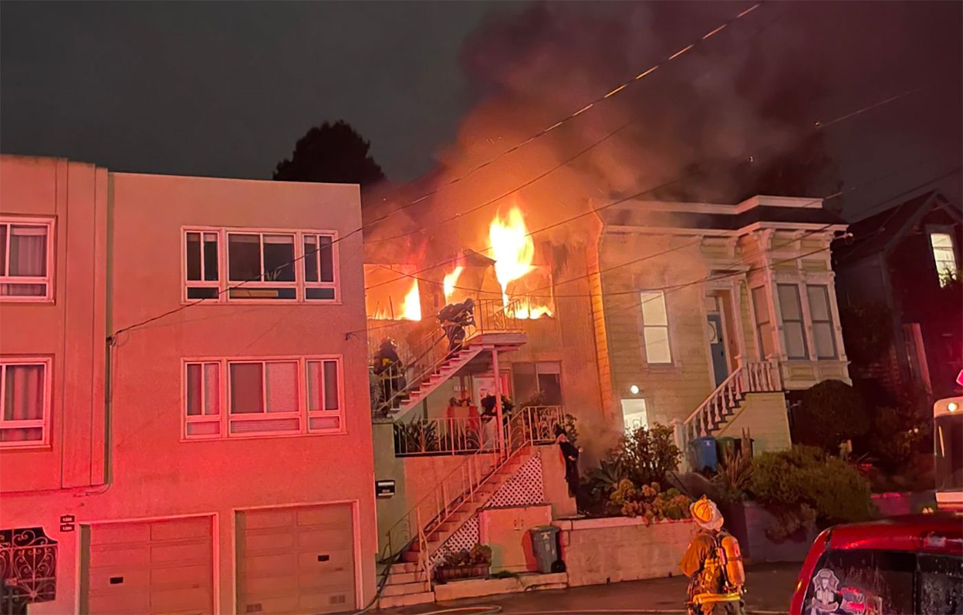  Overnight House Fire In Noe Valley, Caused By Wall Heater, Displaces Five 