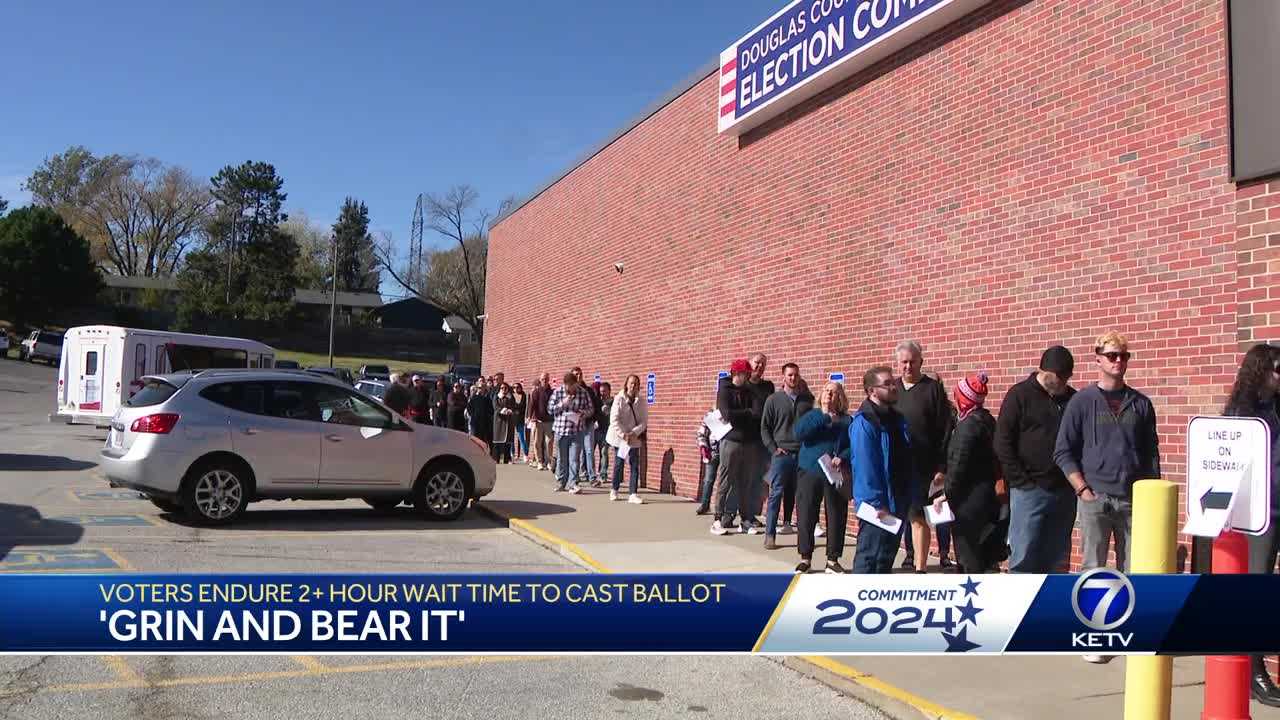  'Grin and bear it:' Douglas County voters endure two-hour wait time to cast ballot  