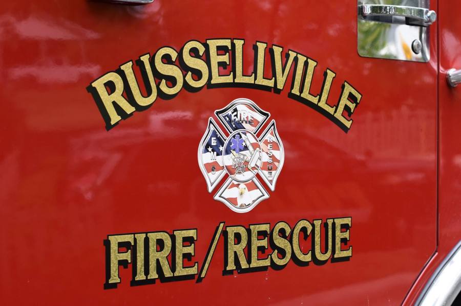  Russellville Fire Department collecting toys for Helping Santa Toy Drive 