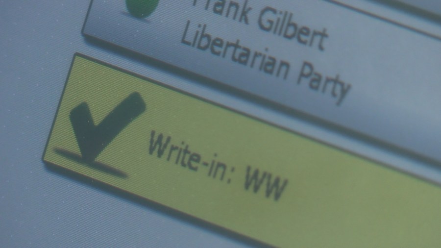  Can you write in a name for the presidential election? 