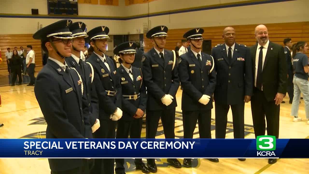  Merrill F. West High School students honor veterans 