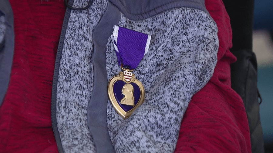  Marine veteran awarded Purple Heart over 50 years after being wounded in Vietnam 