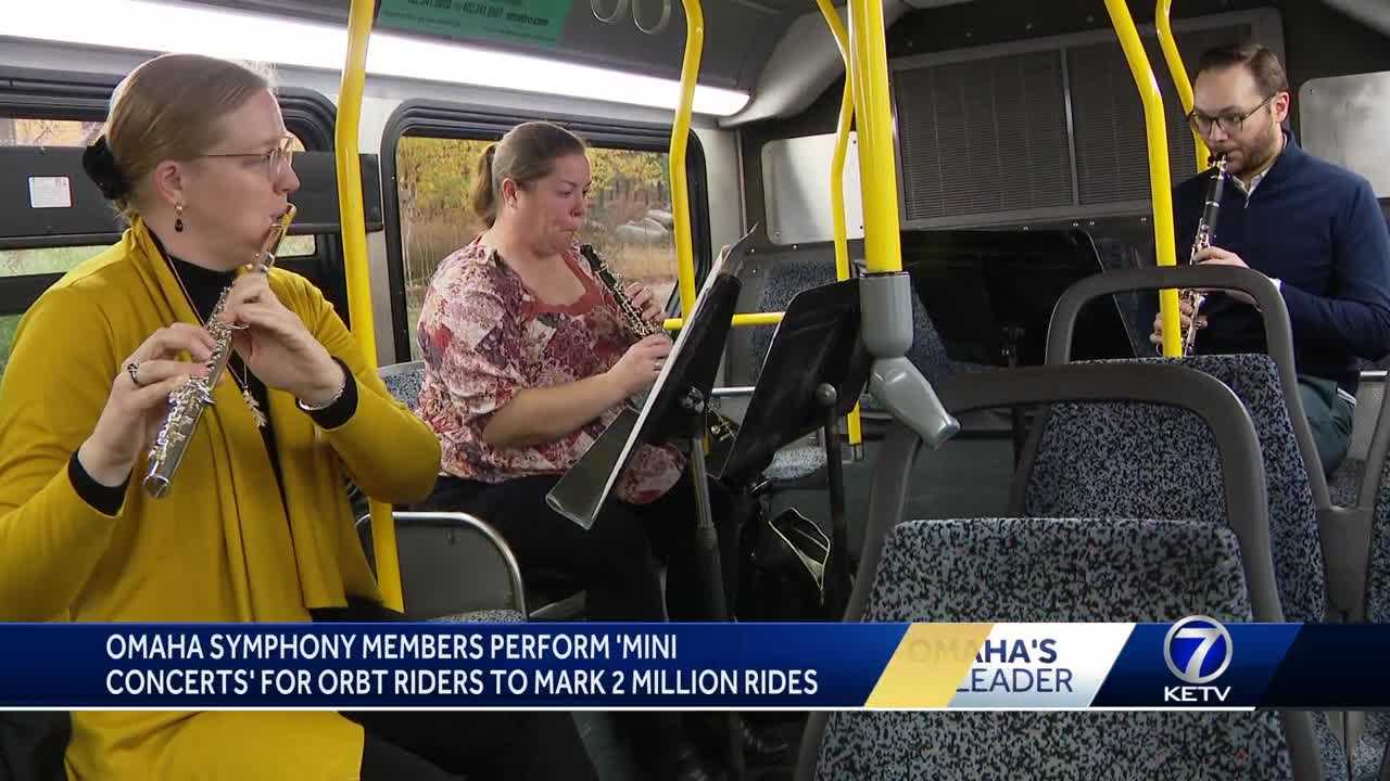  Omaha Symphony members perform 'mini concerts' for ORBT riders to celebrate major Metro Transit milestone 