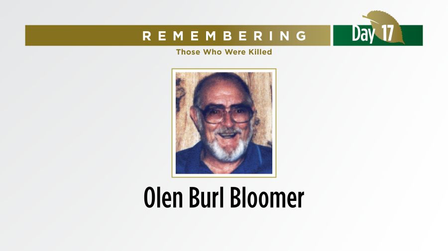  168 Days to remember those lost in the OKC bombing: Olen Burl Bloomer 