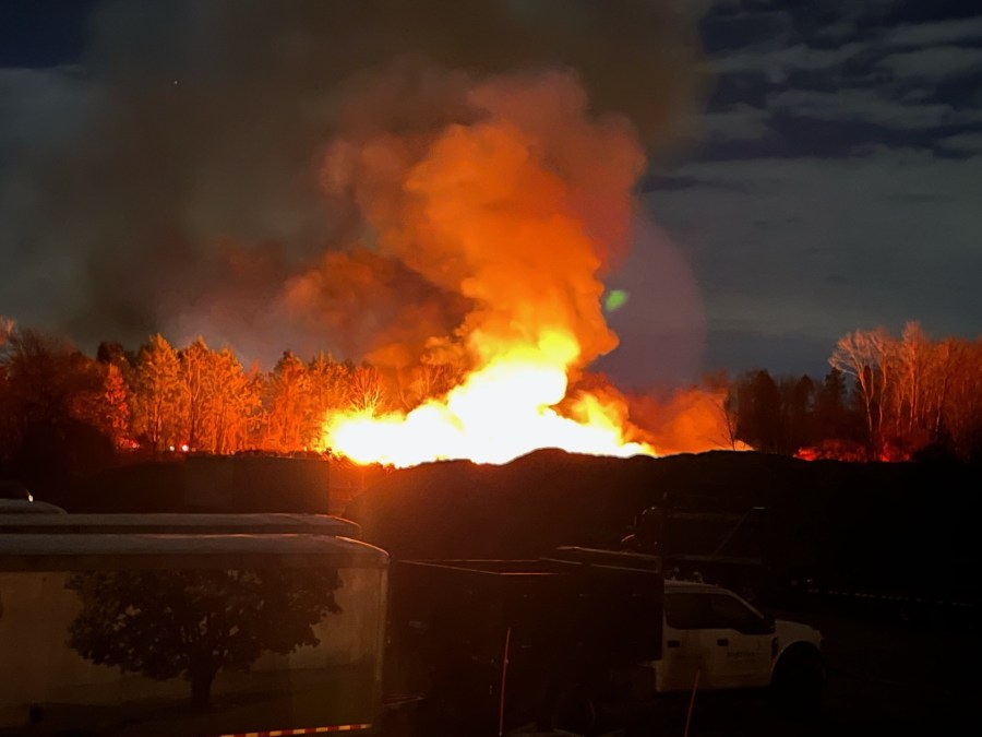  Massive brush fire burns in Cranston 